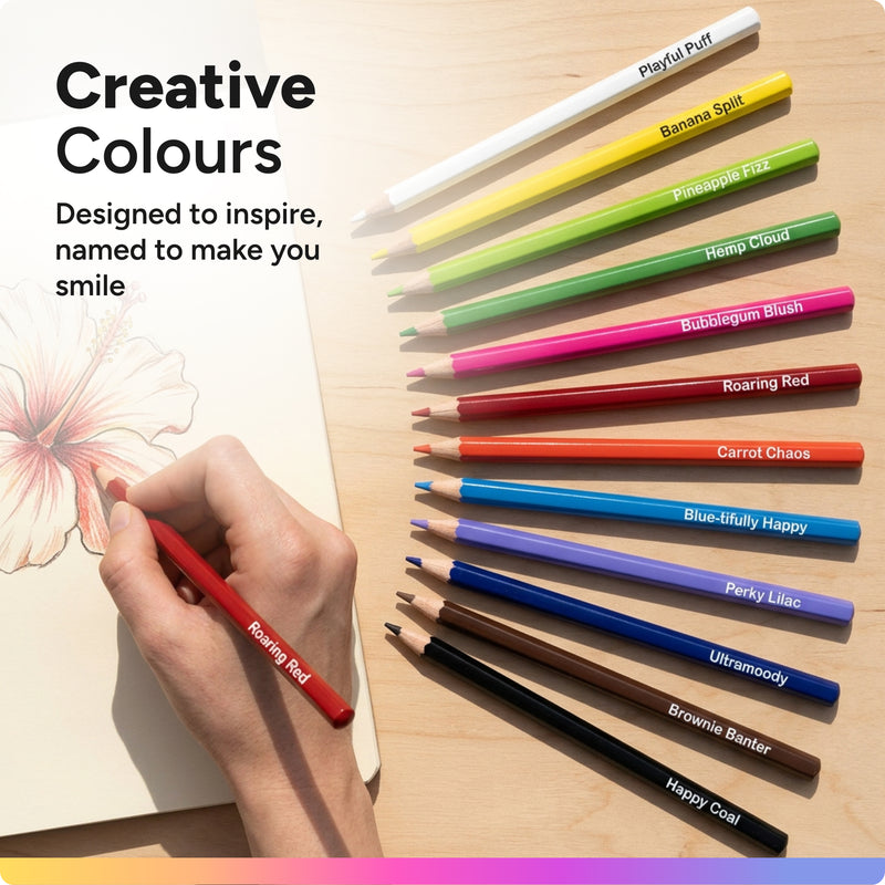 Artsmile & SmileyWorld® Colour Pencils, Set of 12