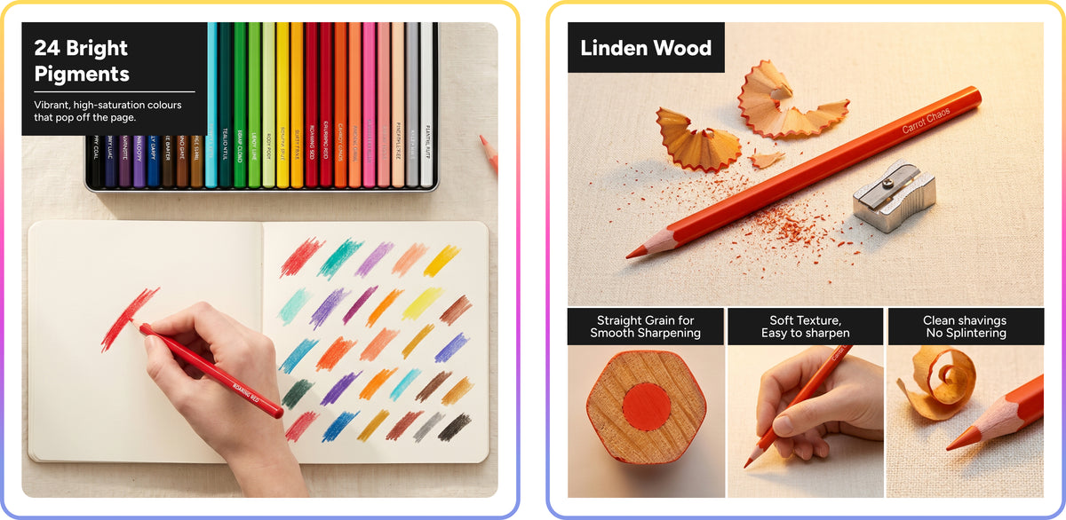 Artsmile & SmileyWorld® Colour Pencils, Set of 24