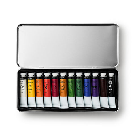 Acrylic Colours SmileyWorld®, set of 12 pcs*12 ml