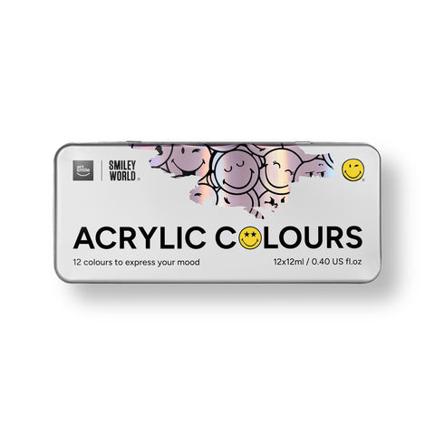 Acrylic Colours SmileyWorld®, set of 12 pcs*12 ml
