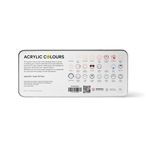 Acrylic Colours SmileyWorld® , set of 24 pcs*12 ml