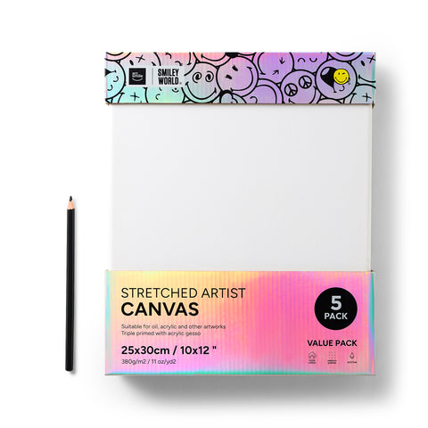 Stretched canvas  SmileyWorld® (rectangular shape), set of 3 pcs