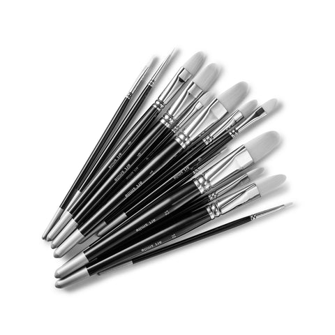 Artist nylon brushes SmileyWorld®, set of 13pcs, oval shape