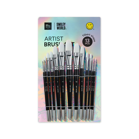Artist nylon brushes SmileyWorld®, set of 13pcs, oval shape