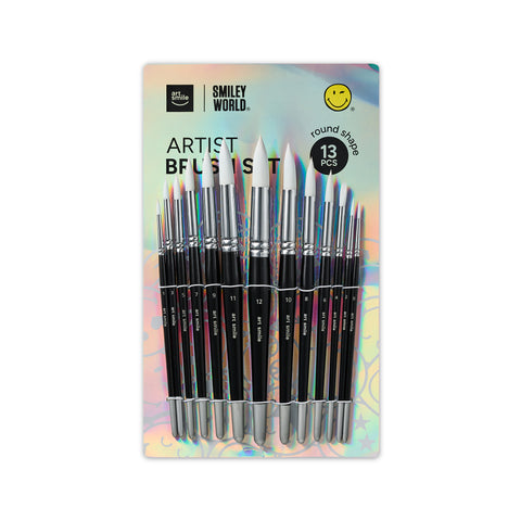 Artist nylon brushes SmileyWorld® , set of 13pcs,round shape