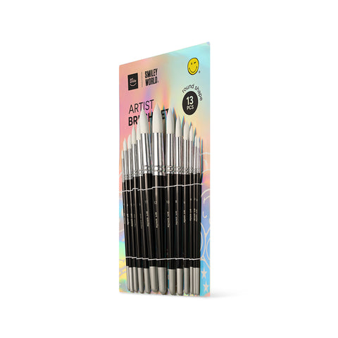 Artist nylon brushes SmileyWorld® , set of 13pcs,round shape
