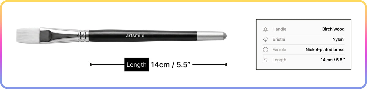 Artsmile & SmileyWorld® Brush Set, Flat Shape, Set of 13