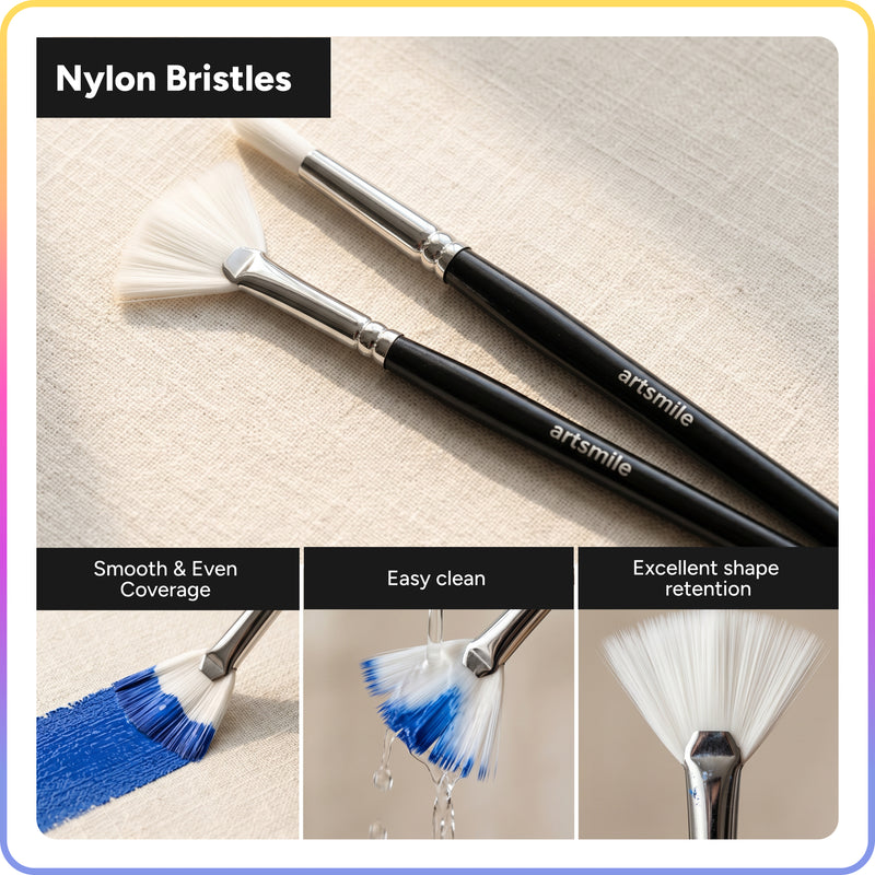 Artsmile & SmileyWorld® Brush Set, Mixed Shapes, Set of 12
