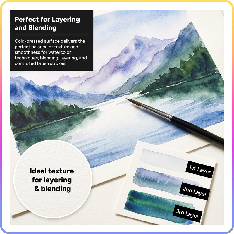 Artsmile & SmileyWorld® Watercolour Drawing Pad, A4, 12 Sheets